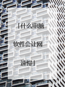 什么电脑软件会让网速慢