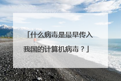 什么病毒是最早传入我国的计算机病毒?