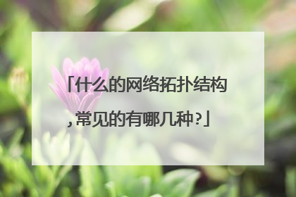 什么的网络拓扑结构,常见的有哪几种?