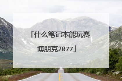 什么笔记本能玩赛博朋克2077