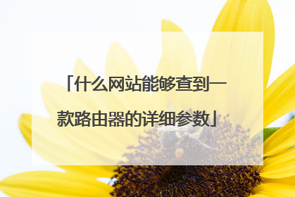 什么网站能够查到一款路由器的详细参数