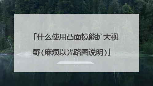 什么使用凸面镜能扩大视野(麻烦以光路图说明)