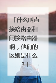 什么叫直接路由器和间接路由器啊，他们的区别是什么？