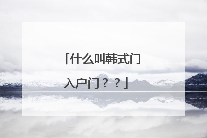 什么叫韩式门入户门??