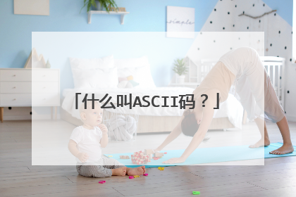 什么叫ASCII码?