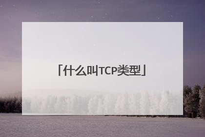 什么叫TCP类型
