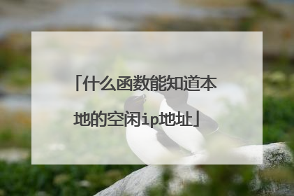 什么函数能知道本地的空闲ip地址