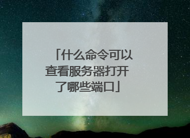 什么命令可以查看服务器打开了哪些端口