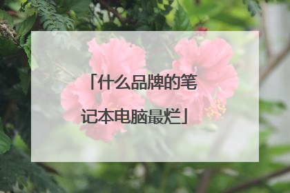 什么品牌的笔记本电脑最烂