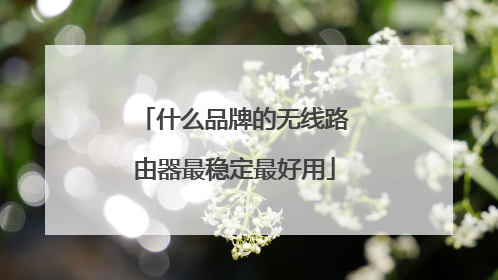 什么品牌的无线路由器最稳定最好用