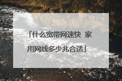 什么宽带网速快 家用网线多少兆合适