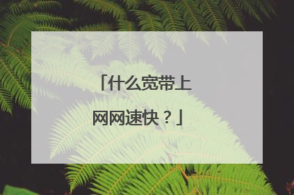 什么宽带上网网速快？
