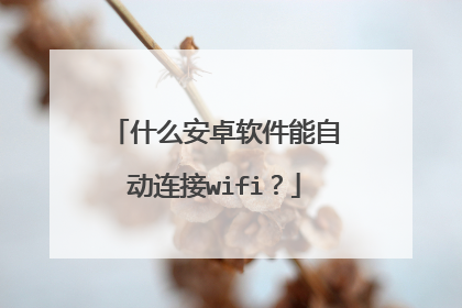 什么安卓软件能自动连接wifi？