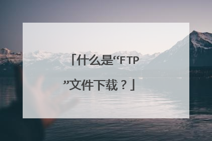 什么是“FTP”文件下载?