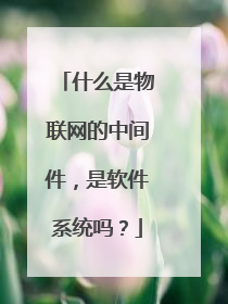 什么是物联网的中间件,是软件系统吗?