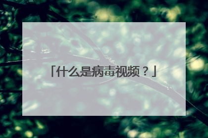 什么是病毒视频?