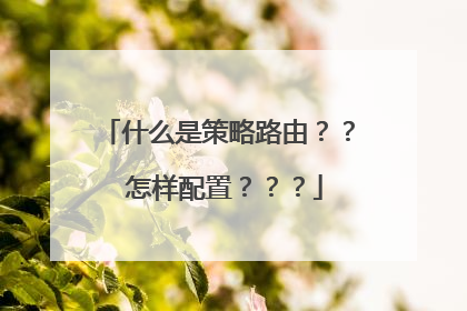 什么是策略路由?? 怎样配置???