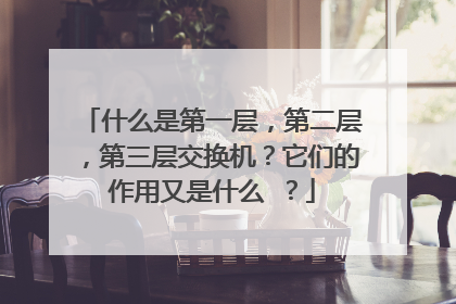 什么是第一层，第二层，第三层交换机？它们的作用又是什么 ？
