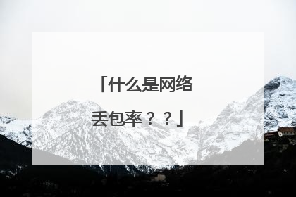 什么是网络丢包率??