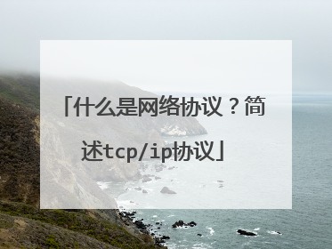 什么是网络协议?简述tcp/ip协议