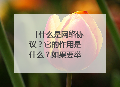 什么是网络协议？它的作用是什么？如果要举一个例子呢？