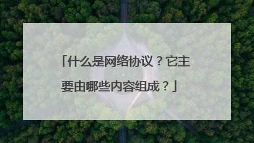 什么是网络协议？它主要由哪些内容组成？