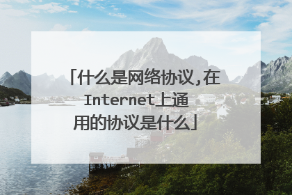 什么是网络协议,在Internet上通用的协议是什么
