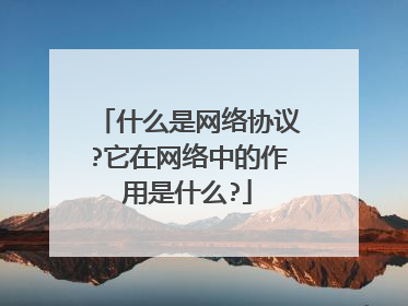什么是网络协议?它在网络中的作用是什么?