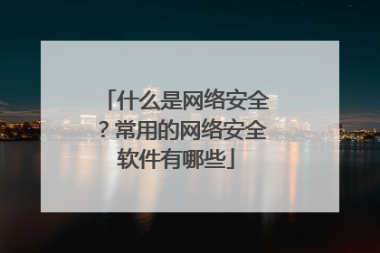 什么是网络安全？常用的网络安全软件有哪些