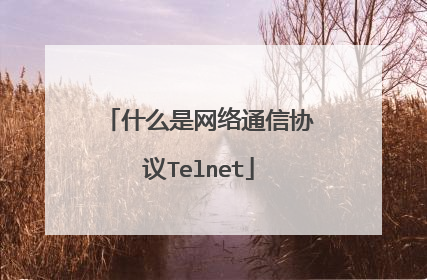 什么是网络通信协议Telnet