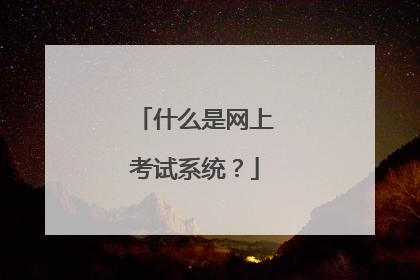 什么是网上考试系统？