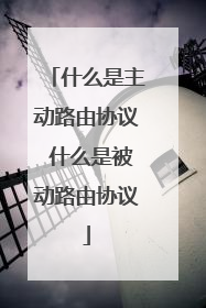 什么是主动路由协议 什么是被动路由协议