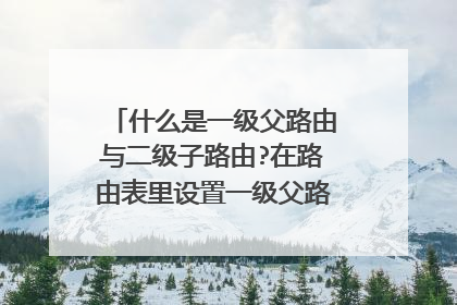 什么是一级父路由与二级子路由?在路由表里设置一级父路由的好处是什么?