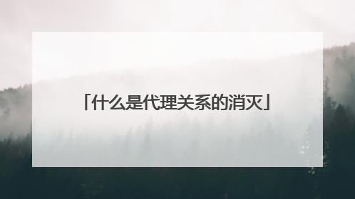 什么是代理关系的消灭