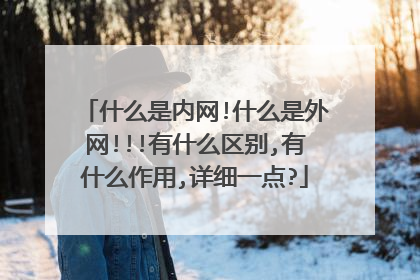 什么是内网!什么是外网!!!有什么区别,有什么作用,详细一点?