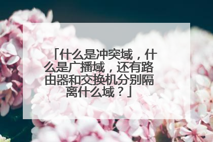 什么是冲突域,什么是广播域,还有路由器和交换机分别隔离什么域?