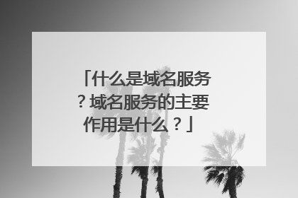 什么是域名服务?域名服务的主要作用是什么?