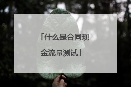 什么是合同现金流量测试