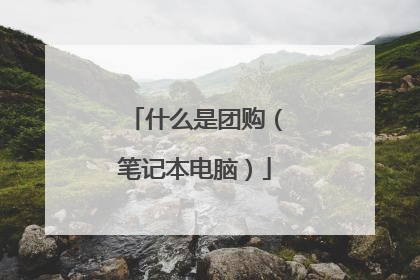 什么是团购(笔记本电脑)