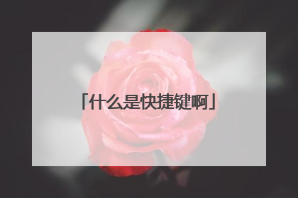 什么是快捷键啊