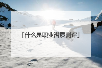 什么是职业潜质测评