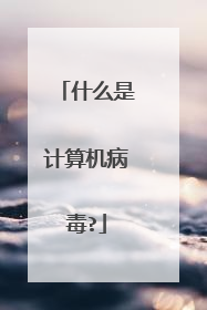 什么是计算机病毒?