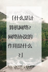 什么是计算机网络?网络协议的作用是什么?