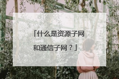 什么是资源子网和通信子网?