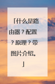 什么是路由器？配置？原理？带图片介绍。