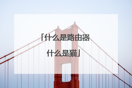 什么是路由器 什么是猫