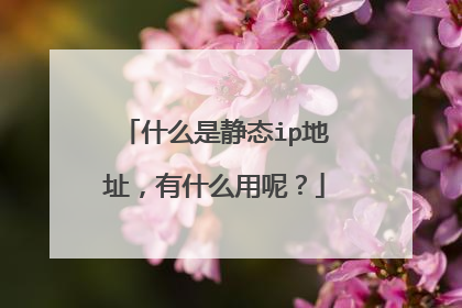 什么是静态ip地址,有什么用呢?