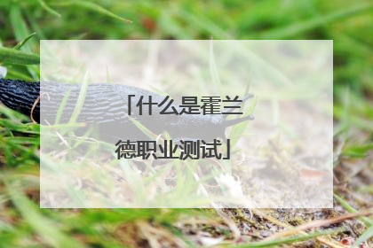 什么是霍兰德职业测试