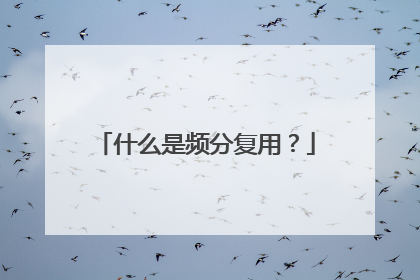什么是频分复用？