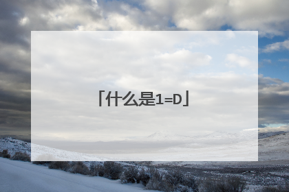 什么是1=D